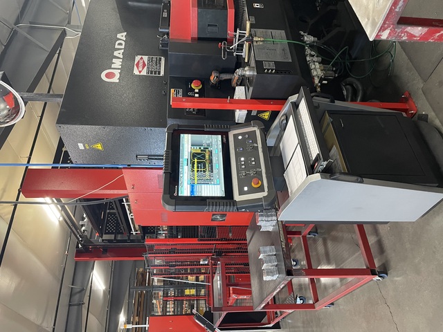 33 Ton, Amada #EMK-3612-MII, servo driven turret punch, 55 station, 4 automatic index, NT Control, 2 work - Image 3