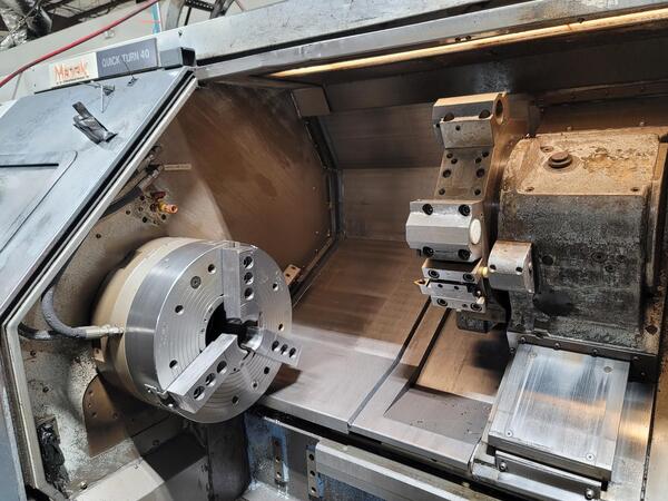 Mazak #Quick-Turn-40, CNC lathe, 20" swing, 15" chuck, 15.75" dia., 40.31" lgth, 40 HP, 3000 RPM, 2-Axis - Image 2