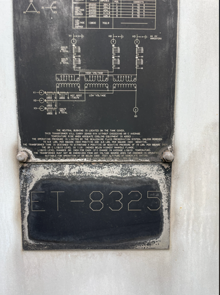 15 MVA 24000 Primary, 13800 Secondary, ABB, 3 Phase/60HZ Transformer Oil - Image 2