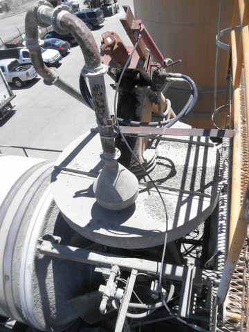 Rotary tumble mixer, spirals, Carbon Steel, hopper feed, 80" x 150" - Image 3