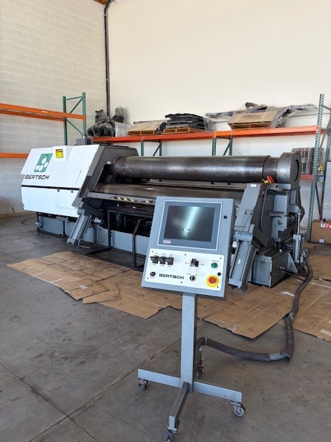 120" x 1" Bertsch, 4-roll CNC plate roll, Beckhoff Control, hydraulic drop end, under power, 2018 - Image 1