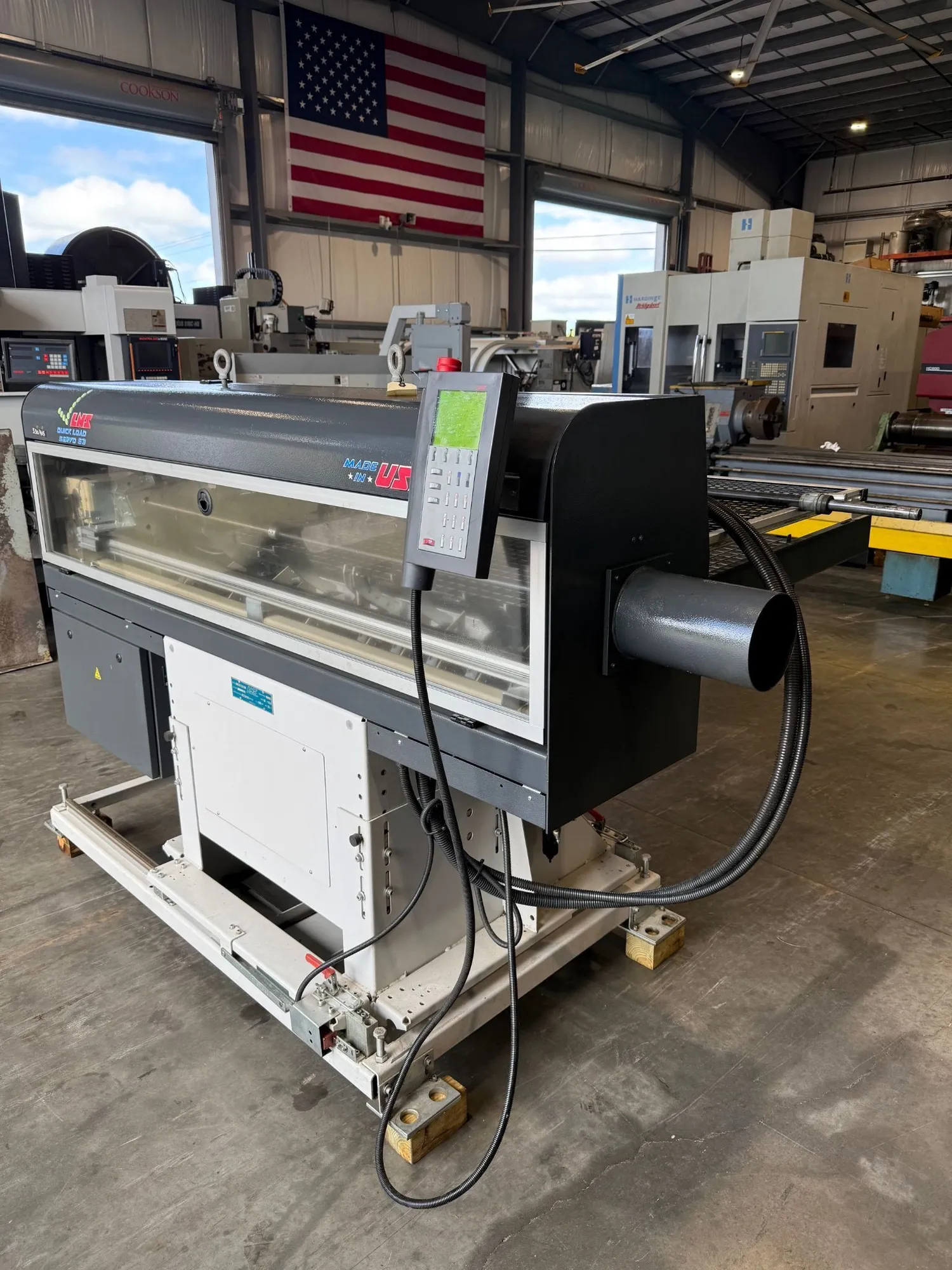 LNS #Quick-Load-Servo-S3, magazine barfeeder, 4.7" capacity, 63" length, Control pendant - Image 4