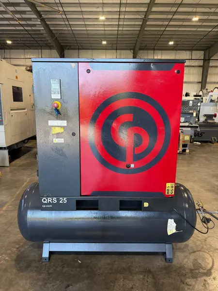25 HP Chicago Pneumatic #QRS-25, rotary /sliding vane air compressor, 132 psig, 2020 - Image 1