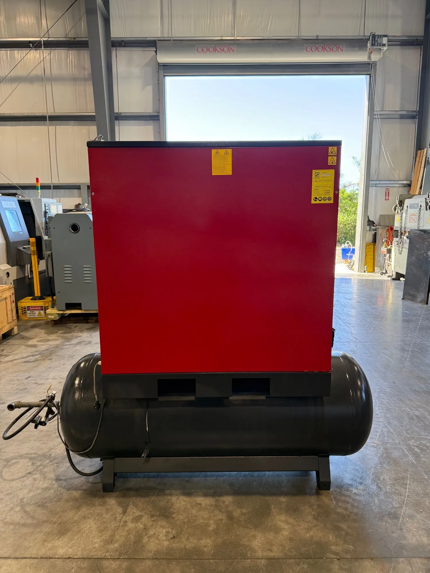 25 HP Chicago Pneumatic #QRS-25, rotary /sliding vane air compressor, 132 psig, 2020 - Image 6