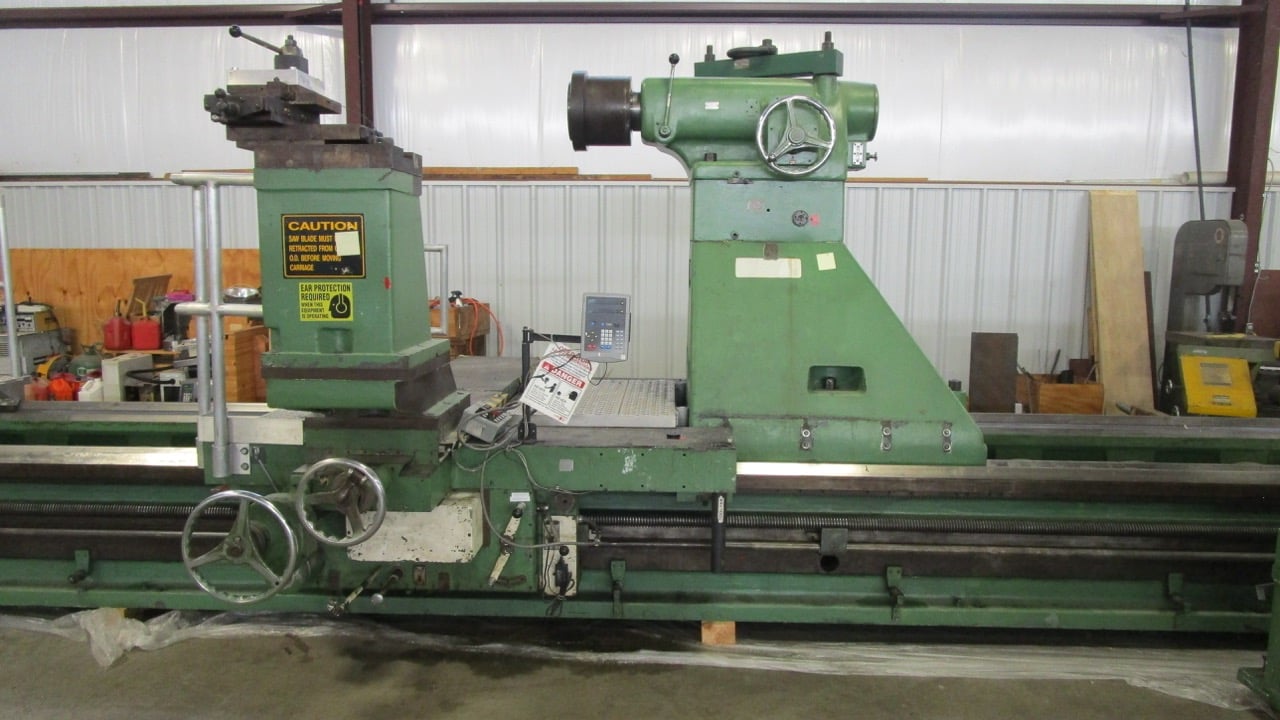127" x 396" American #Missile-Maker, Lathe, 7' Chuck, digital read out, tailstock, 1960 - Image 1
