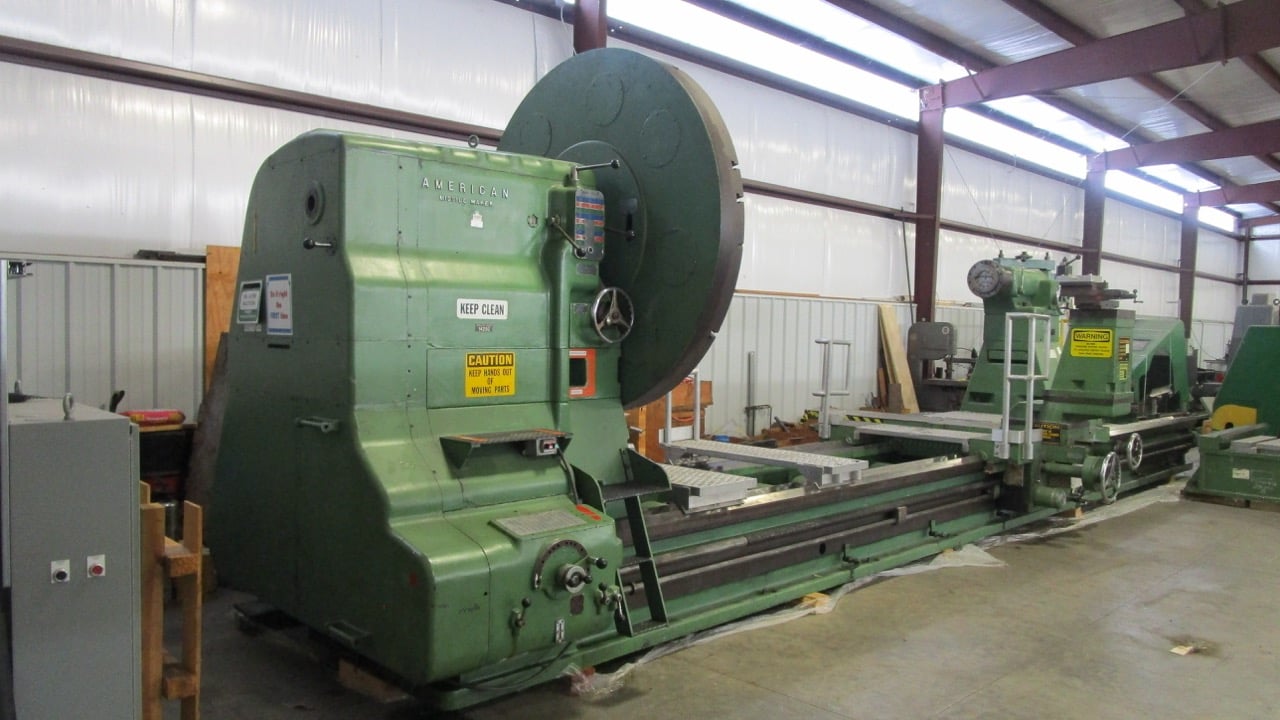 127" x 396" American #Missile-Maker, Lathe, 7' Chuck, digital read out, tailstock, 1960 - Image 3