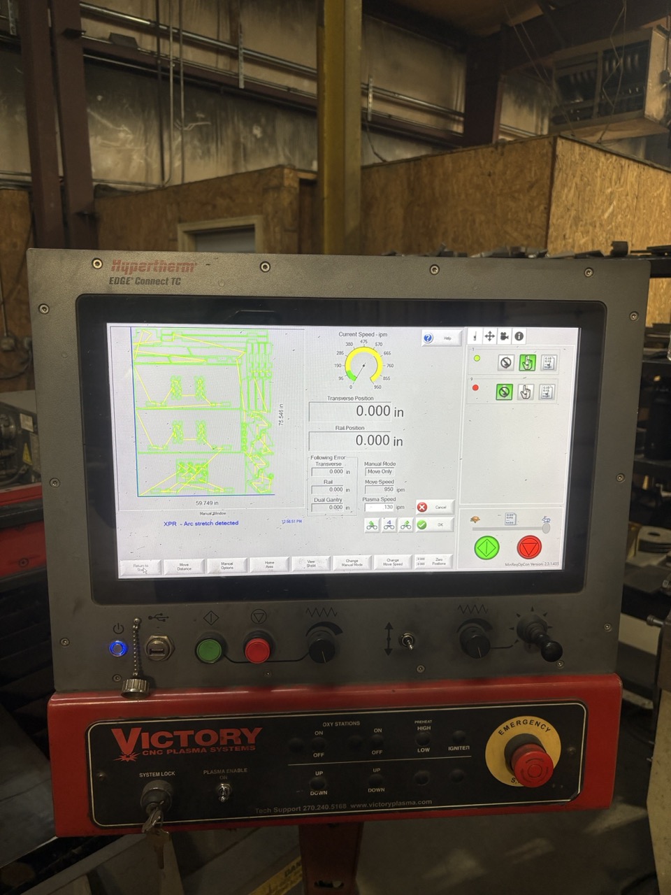 Victory #V610WU CNC Plasma, 6' x10' table, Hypertherm XPR300 & EDGE Connect, 2021 - Image 5