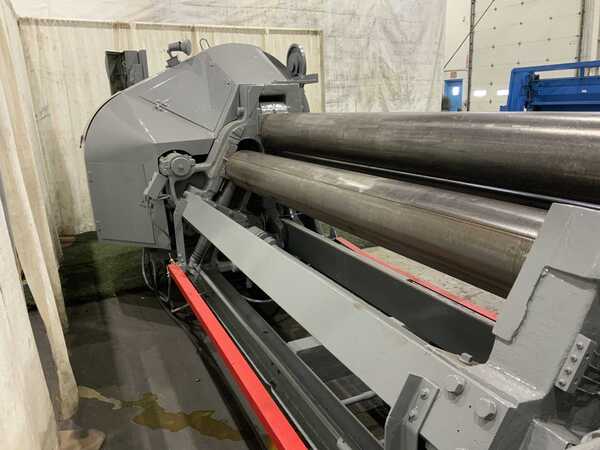 8' x 1/2" Bertsch #9, plate bending roll, 10" roll diameter, vari-speed, 3-roll drive, air drop, motorized - Image 3