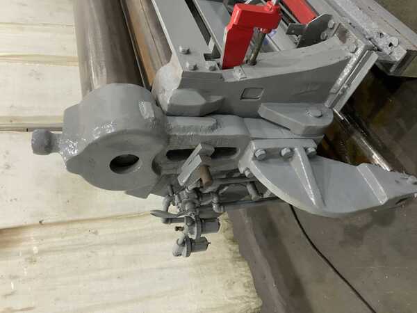 8' x 1/2" Bertsch #9, plate bending roll, 10" roll diameter, vari-speed, 3-roll drive, air drop, motorized - Image 4