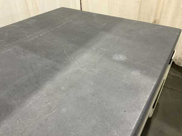 4 8" x 72" x 8" Colling Mico flat black granite surface inspection plate, 2-3/4" ledges on 2 side, - Image 5