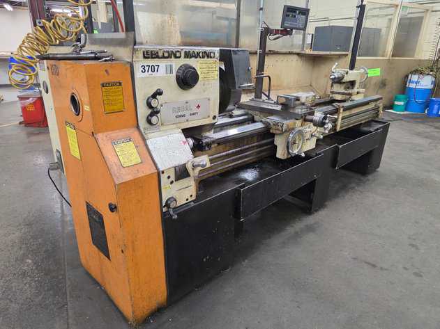 19" x 78" LeBlond #Makino, engine lathe, 12" swing over cross slide, 4-jaw 12" chuck, 2-Axis Newall DP7000 - Image 1