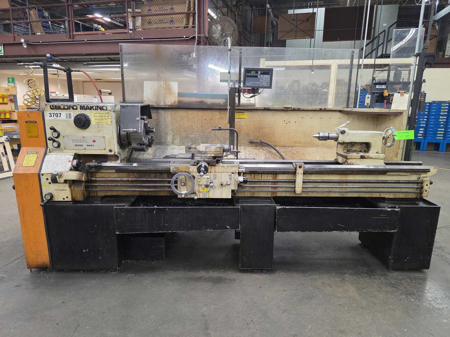 19" x 78" LeBlond #Makino, engine lathe, 12" swing over cross slide, 4-jaw 12" chuck, 2-Axis Newall DP7000 - Image 2