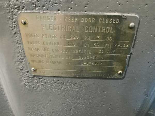 Cincinnati #3, horizontal mill, 60" x 12" table, coolant, rapid traverse, 7.5 HP, #50 NS - Image 8
