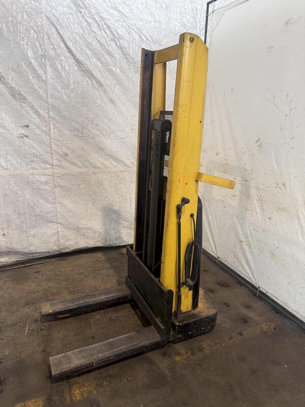 1500 lb. Big Joe #2018-R7, electric walk-behind lift, 18" load center, 69" lift height, 48" fork length, 1999 - Image 1