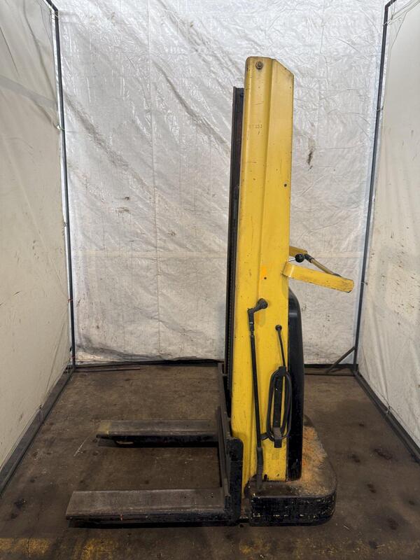 1500 lb. Big Joe #2018-R7, electric walk-behind lift, 18" load center, 69" lift height, 48" fork length, 1999 - Image 2