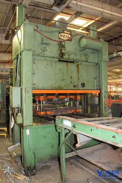 200 Ton, Heim #S2-200-78-42, straight side double crank press, 6" stroke, 20" Shut Height, air clutch, 1976 - Image 9