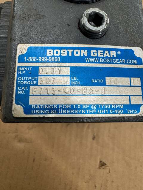 Boston Gear Worm Gear Speed Reducer F713-40-B5-J - Image 3