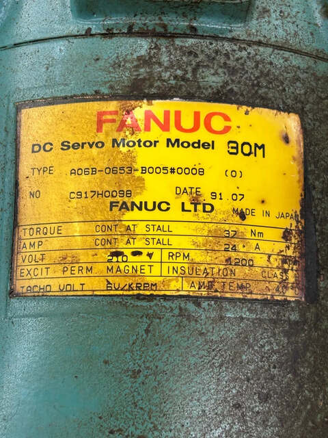 Fanuc DC Servo Motor A06B-0653-B005#0008 - Variable 37 NM - Image 4