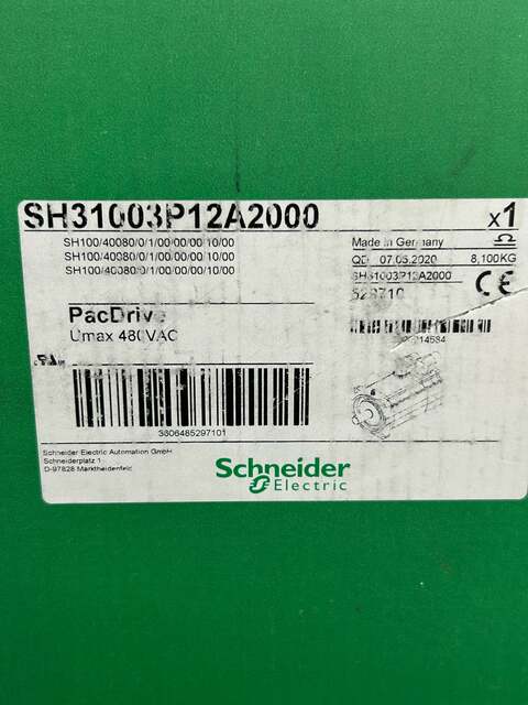 1 kW Schneider Electric Servo Motor SH31003P12A2000 - 6000 RPM - Image 2
