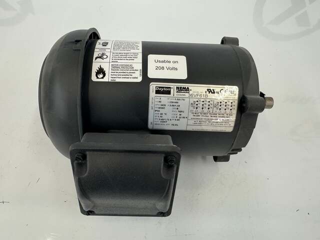 1 HP 3450 RPM Dayton 36VF61B Allis-Chalmers Motor - Image 3