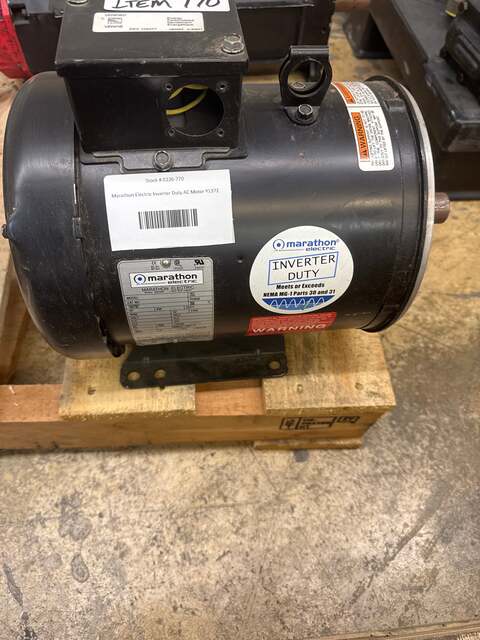 5 HP 1800 RPM Marathon Electric Inverter Duty AC Motor Y1372 / 184THFW7726 - Image 3