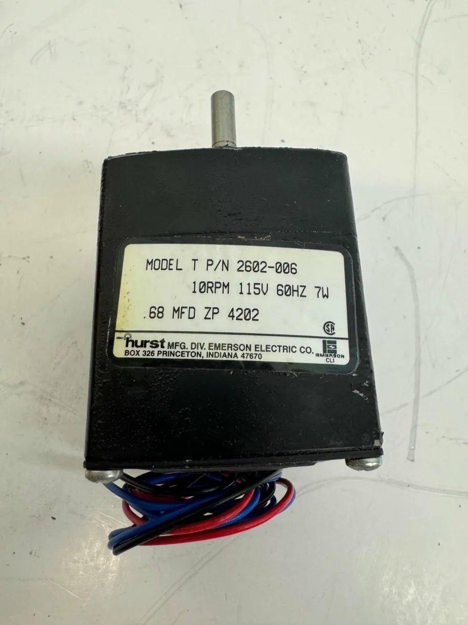 10 RPM Hurst Synchronous AC Gearmotor 2602-006 - Image 2
