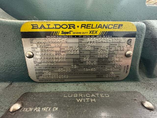 150 HP Hydraulic Power Unit, Baldor Reliance motor, 1785 RPM, hydraulic pump coupled, HYDAC Hycon Division - Image 9