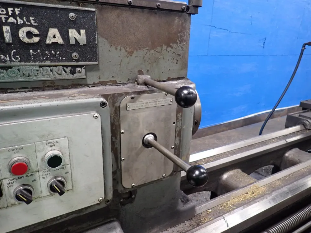 25" x 120" American A.Wyle, Lathe, 2-1/2" bore, 4 jaw 24" chuck, AccuRite Control, tailstock - Image 10