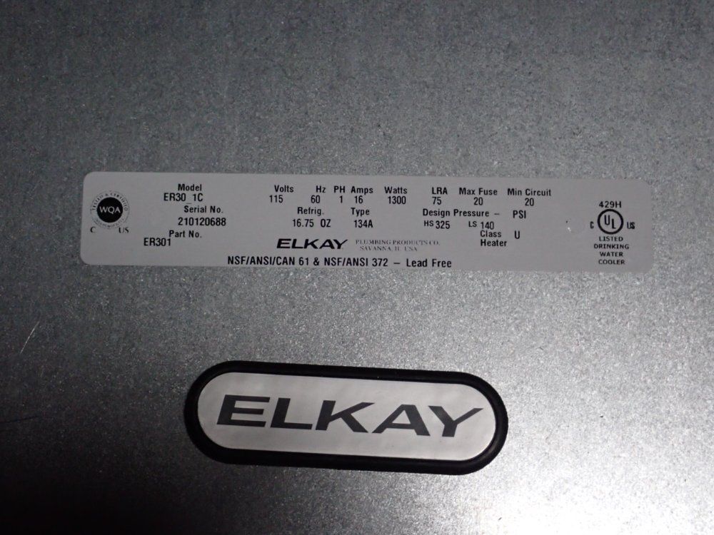 Elkay #ER30_1C, Water Chiller, R134A, 325 psi (2 available) - Image 4