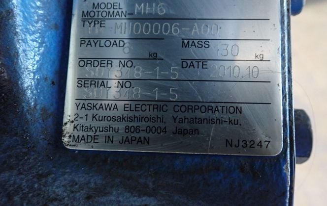 Yaskawa Motoman MH6, Electric Robot, ERDR-MH Control, JZRCR-YPP teach pendant, 2010 (3 available) - Image 2