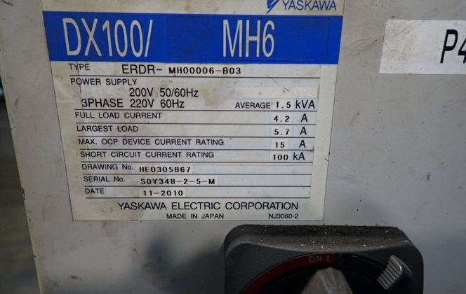 Yaskawa Motoman MH6, Electric Robot, ERDR-MH Control, JZRCR-YPP teach pendant, 2010 (3 available) - Image 6