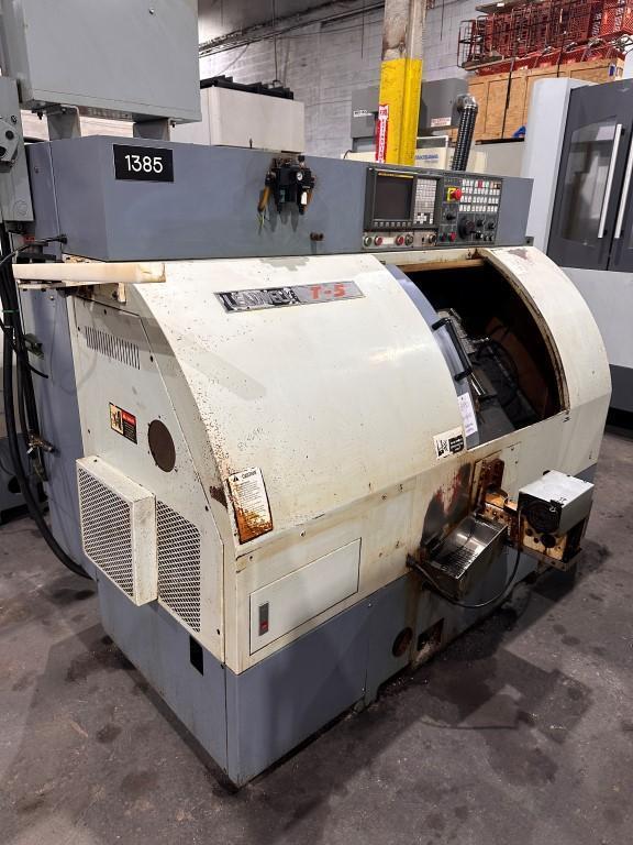 Leadwell #T5, CNC gang slide lathe, Fanuc 0i Mate TD controls, 12.9" swing, 1.6" bar, 6" chuck, 2005 - Image 2