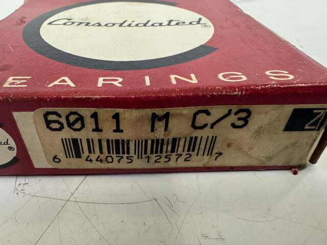 Consolidated Bearings Bearing 6011 M C/3 55 mm ID x 90 mm OD x 18 mm Width - Image 2