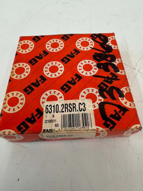 FAG (Schaeffler) 6310.2RSR.C3 Deep Groove Ball Bearing - 50mm ID x 110mm OD x 27mm Width - New m00169 - Image 1