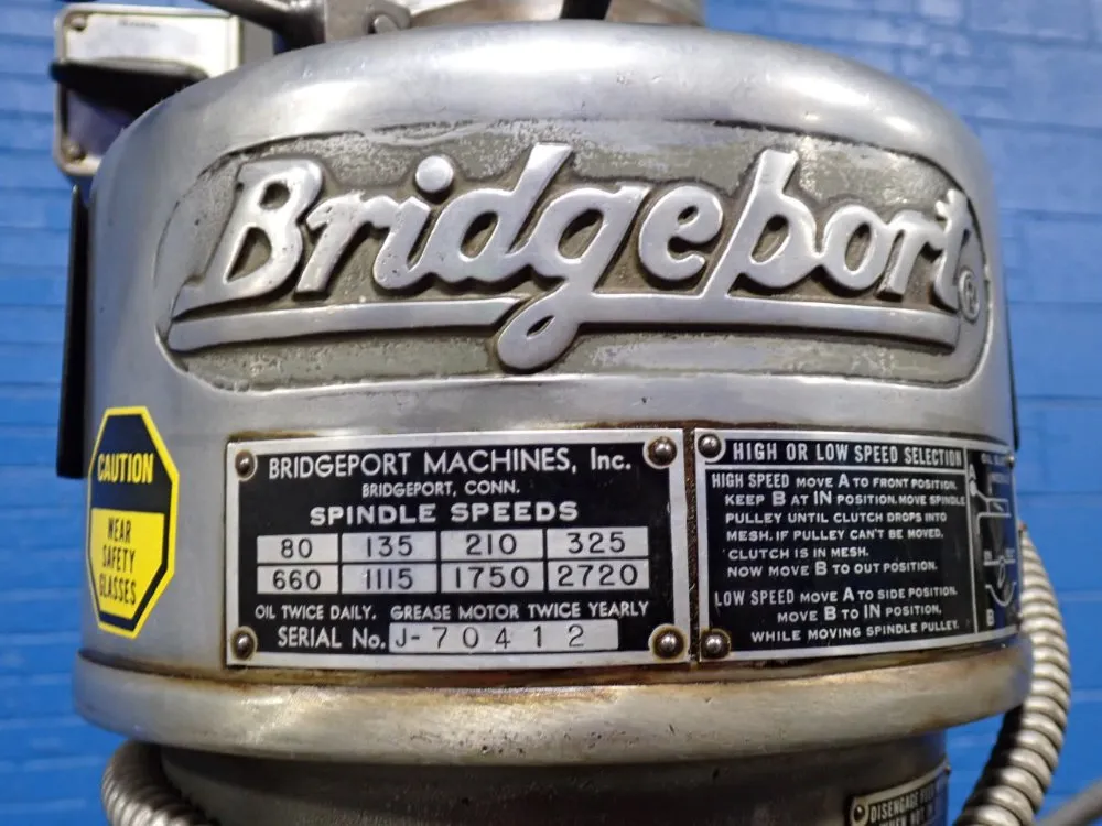Bridgeport #07277, Vertical Mill, 9" x 32" Table, 1 HP, 200/220/460 V - Image 4