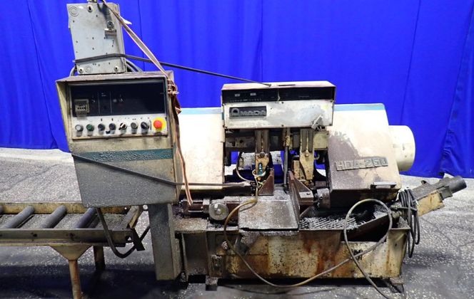 10" Amada #HFA-250, Horizontal Band Saw, w/Roller Conveyor, 230/400/460 V - Image 1