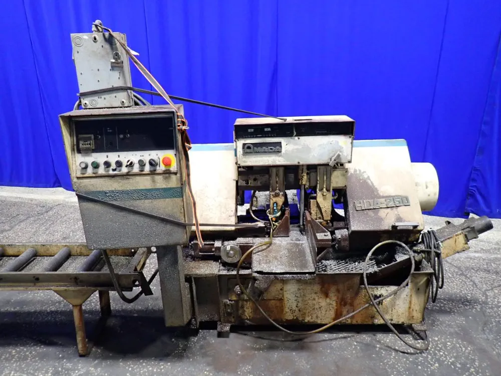 10" Amada #HFA-250, Horizontal Band Saw, w/Roller Conveyor, 230/400/460 V - Image 2