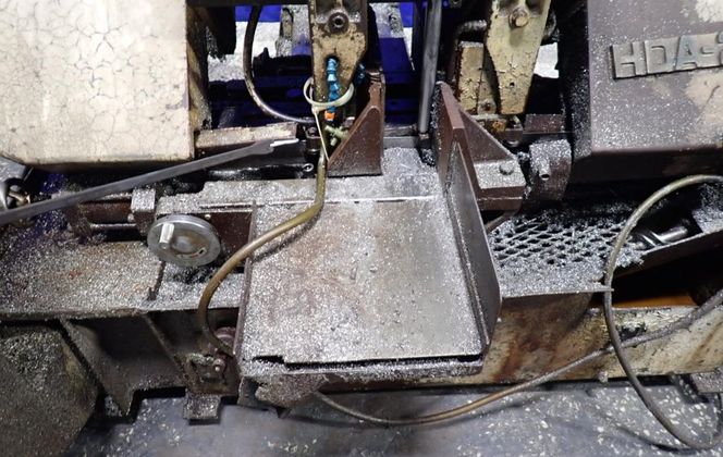 10" Amada #HFA-250, Horizontal Band Saw, w/Roller Conveyor, 230/400/460 V - Image 4