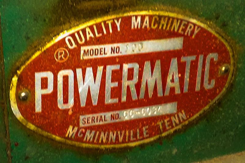 12" x 5" Powermatic #100, Single-Sided Planer, 3-Knife Cutterhead, 3 HP, 3450 RPM, 5300 RPM Cutter, 18 FPM - Image 5