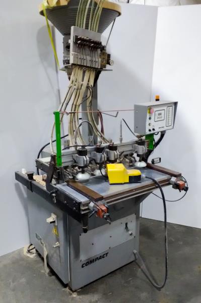 Biesse #Polymac-FSE, Semi-Auto Bore, Glue & Dowel Inserter, 21-Spindle, 8-10 mm Dowel, 25-50 mm L, 32 mm - Image 1