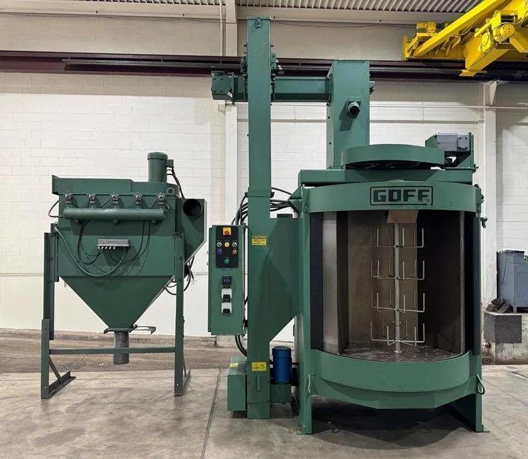 Goff #2448, Spinner Hanger Shot Blast Machine, (2) 5 HP wheels, dust collector, 2012 - Image 1