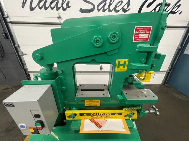 3" x 3" x 3/8" Uni-Hydro #45-14, 3-Station Hydraulic Ironworker, 45 ton, 14" bar shear, 6" throat depth - Image 10