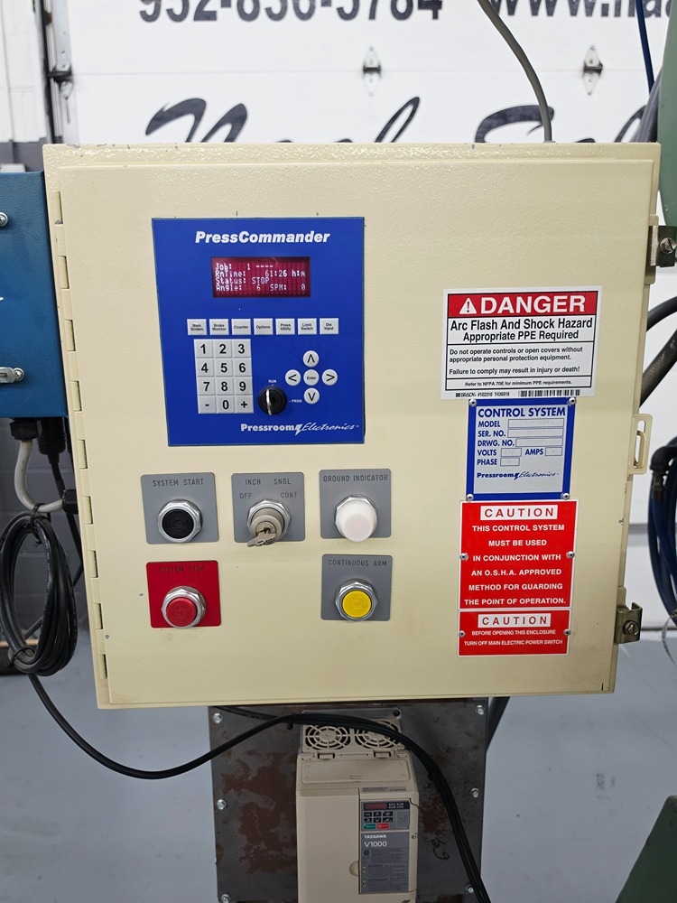 32 Ton, Federal #32, OBI Back Geared Punch Press, 15" x 24" bed, 3" stroke, 9.5" shut height, 2" slide - Image 10