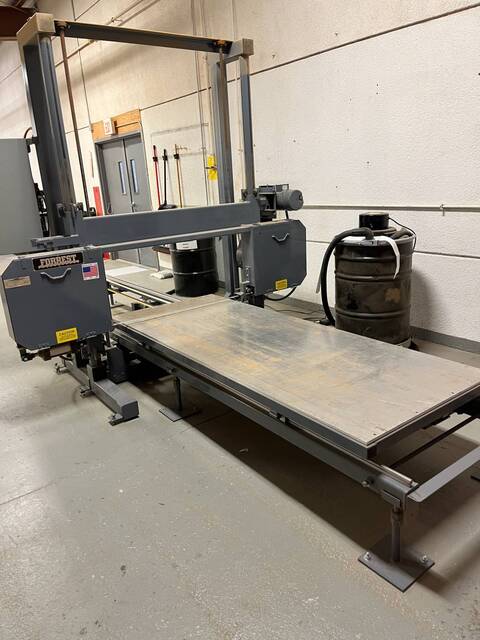 54" x 48" Forrest #480I, Horizontal Bandsaw, 4' x8' table, 2 HP, 3000 FPM, 2017 - Image 3