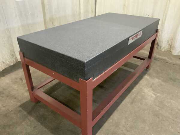 36" x 72" Collins Microflat granite surface plate, gray charcoal color, grade A, cover - Image 2