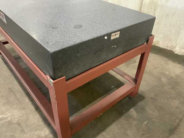 36" x 72" Collins Microflat granite surface plate, gray charcoal color, grade A, cover - Image 5