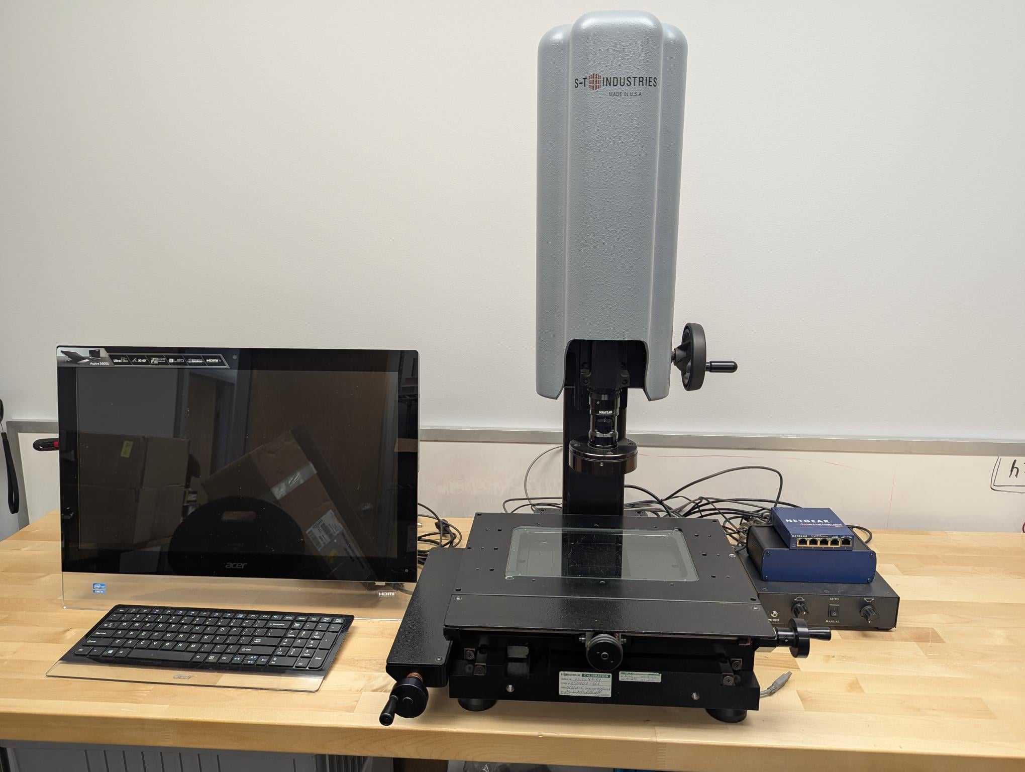 23" S-T Industries #20-8700, video inspection system, Metlogix M3 3-Axis digital read out - Image 1