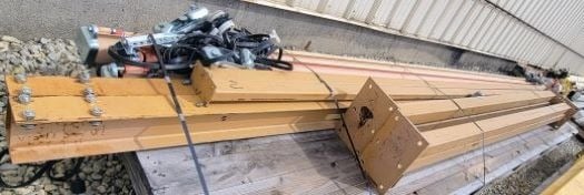 0.5 Ton, Demag, jib crane, 21' span, 18' runway, 8.5' under hook, CM chain hoist - Image 1