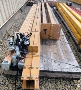 0.5 Ton, Demag, jib crane, 21' span, 18' runway, 8.5' under hook, CM chain hoist - Image 3