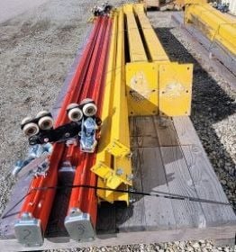 0.5 Ton, Demag, jib crane, 18' span, 18' runway, 8.5' under hook, Harrington hoist (2 available) - Image 2
